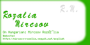 rozalia mircsov business card